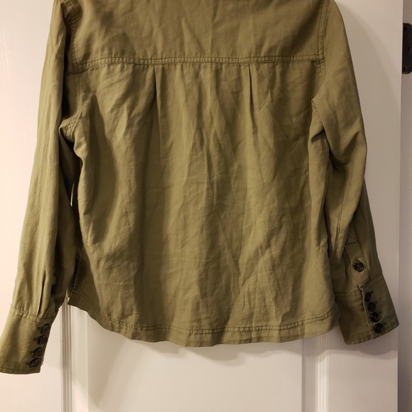 Free People army green shirt/ light jacket XS - Picture 6 of 6